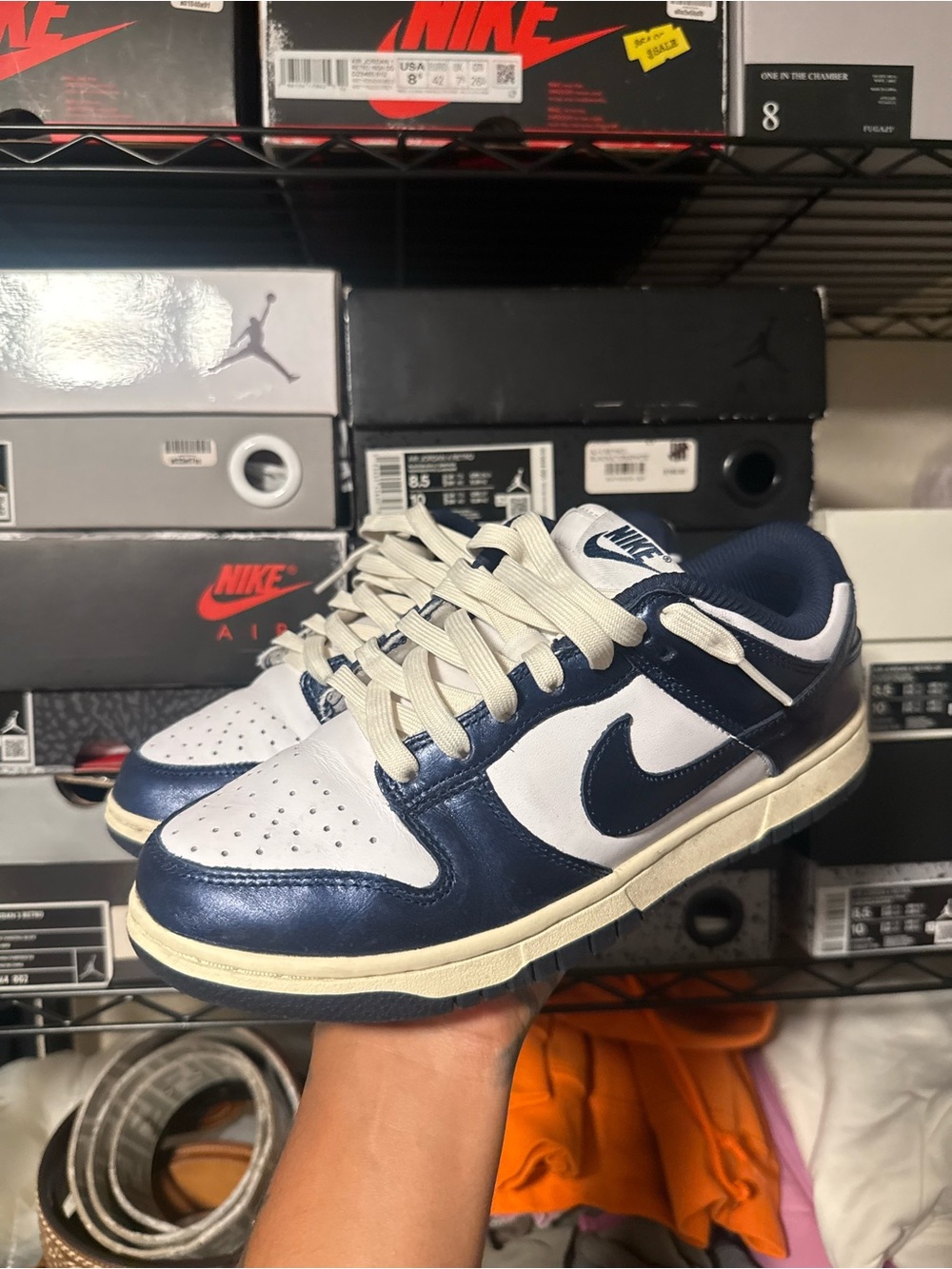 Nike Women’s Dunk Low Sneakers - White/Navy